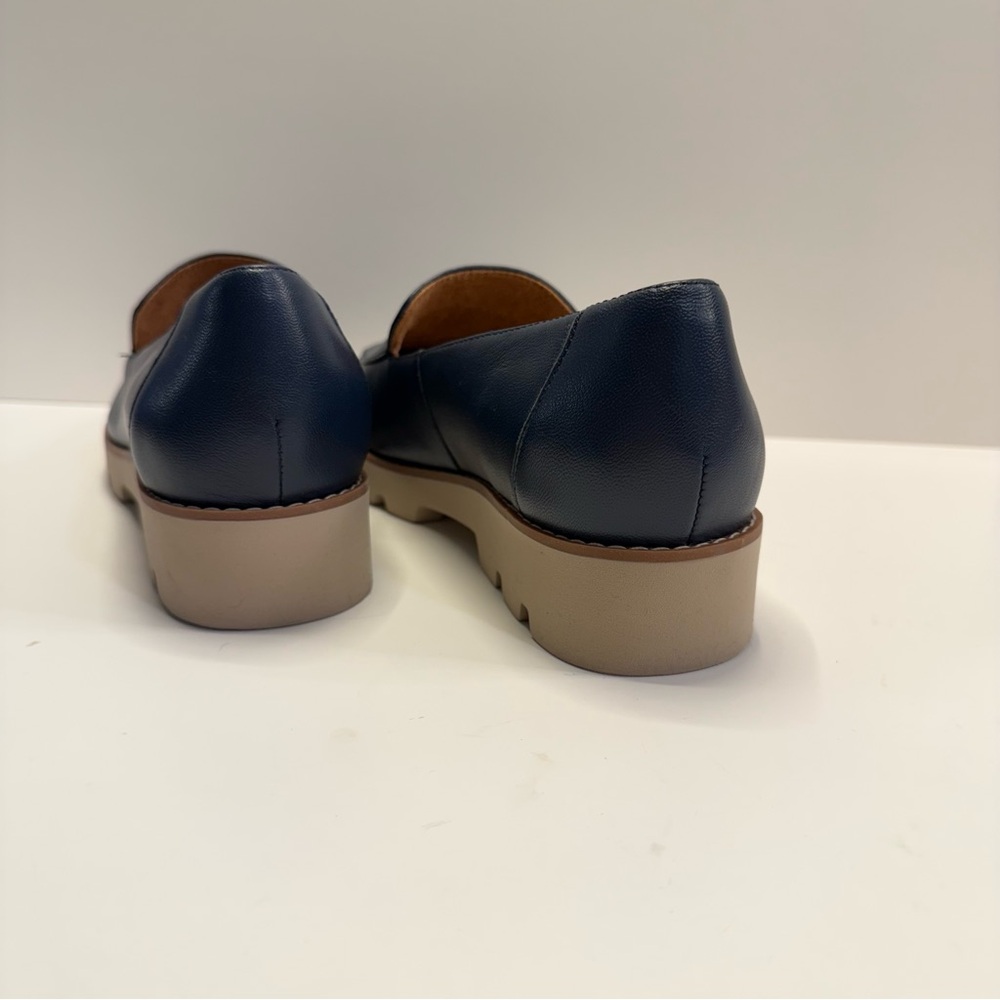 Vionic Kensley Navy Leather Orthotic Lug Loafers 6 NWOB - Picture 4 of 8